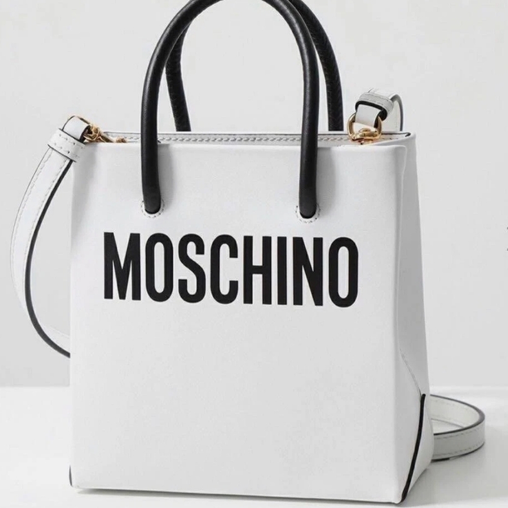 Authentic Moschino White and Black Women's Bag